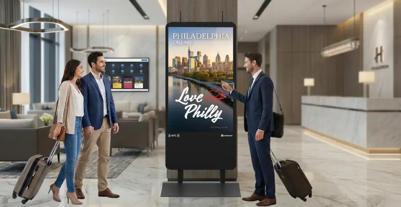 Hotel co-op advertising with VSTR kiosk network