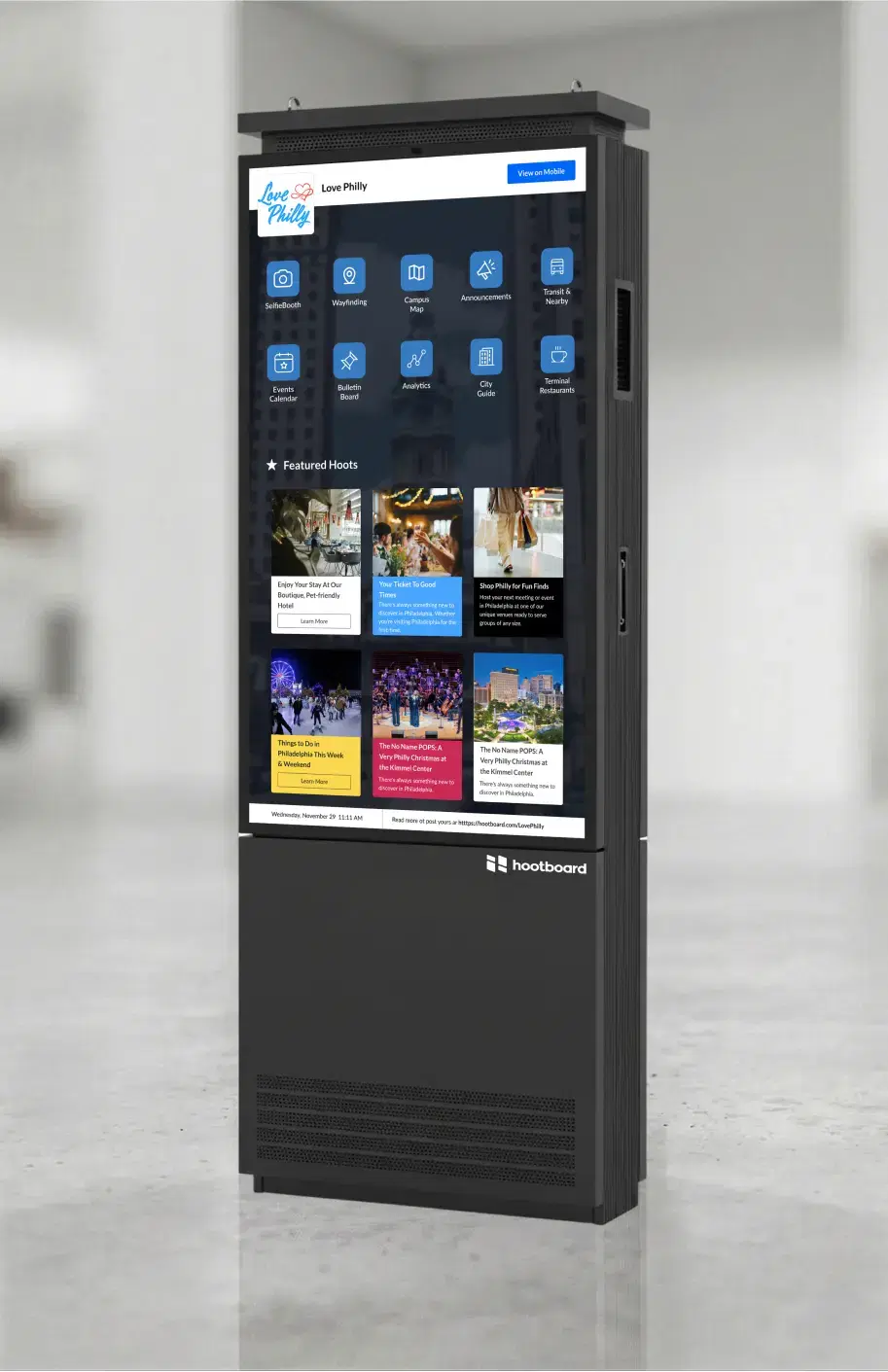 HootBoard kiosk hardware showcase